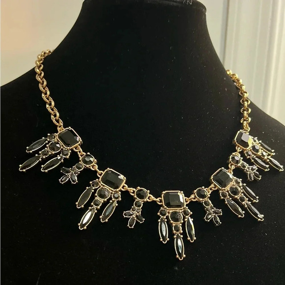 IMAN Jewelry - ❗️SOLD❗️NWT Necklace gold chain and black stones